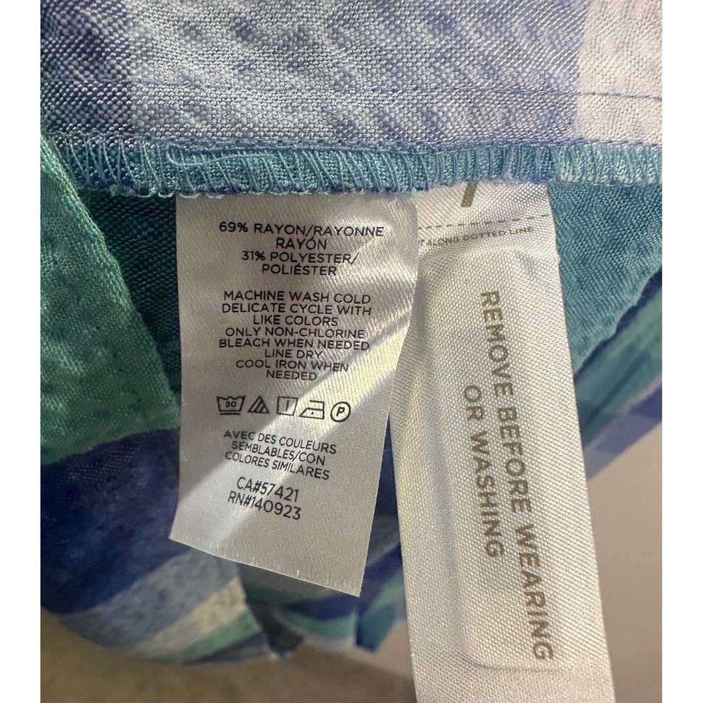 NWT LOFT Seersucker Blue Plaid Cutout Back Dress Midi Pocket Small Brunch Picnic - Picture 8 of 16